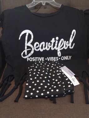 Black T. with Sleep Wear Shorts